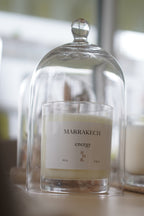 Cloche en verre à bougie